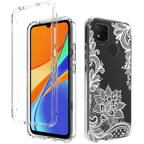 Coque Ultra Fine Transparente Souple Housse Etui 360 Degres Avant et Arriere pour Xiaomi Redmi 10A 4G Blanc