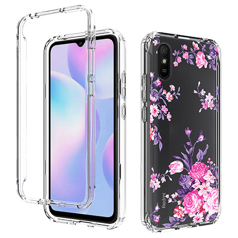 Coque Ultra Fine Transparente Souple Housse Etui 360 Degres Avant et Arriere pour Xiaomi Redmi 9i Rose