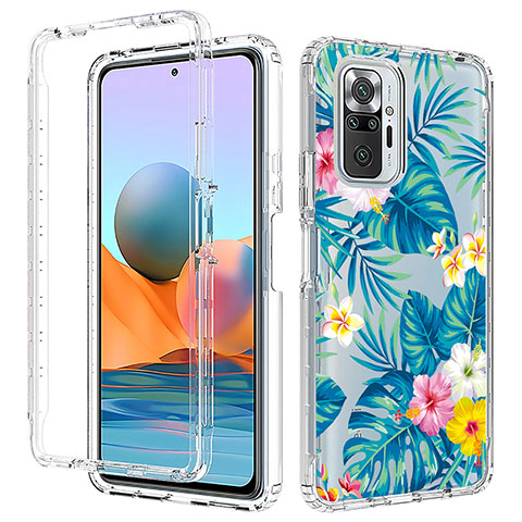 Coque Ultra Fine Transparente Souple Housse Etui 360 Degres Avant et Arriere pour Xiaomi Redmi Note 10 Pro 4G Bleu Ciel