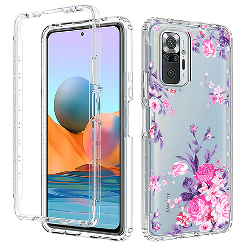 Coque Ultra Fine Transparente Souple Housse Etui 360 Degres Avant et Arriere pour Xiaomi Redmi Note 10 Pro 4G Rose