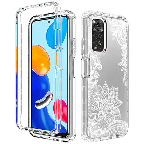 Coque Ultra Fine Transparente Souple Housse Etui 360 Degres Avant et Arriere pour Xiaomi Redmi Note 11S 4G Blanc