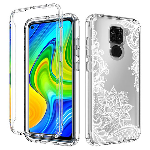 Coque Ultra Fine Transparente Souple Housse Etui 360 Degres Avant et Arriere pour Xiaomi Redmi Note 9 Blanc