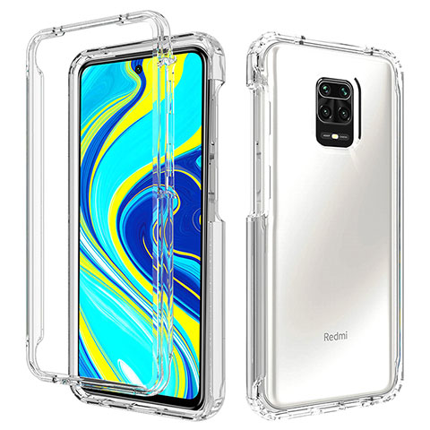 Coque Ultra Fine Transparente Souple Housse Etui 360 Degres Avant et Arriere pour Xiaomi Redmi Note 9 Pro Clair