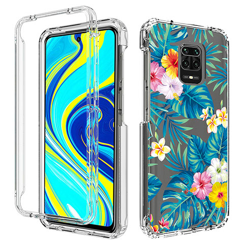 Coque Ultra Fine Transparente Souple Housse Etui 360 Degres Avant et Arriere pour Xiaomi Redmi Note 9 Pro Max Bleu Ciel