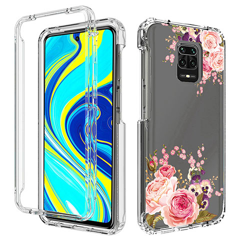 Coque Ultra Fine Transparente Souple Housse Etui 360 Degres Avant et Arriere pour Xiaomi Redmi Note 9 Pro Or Rose