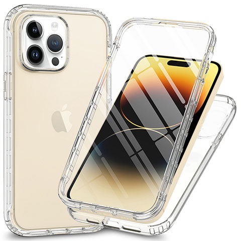 Coque Ultra Fine Transparente Souple Housse Etui 360 Degres Avant et Arriere ZJ1 pour Apple iPhone 13 Pro Clair