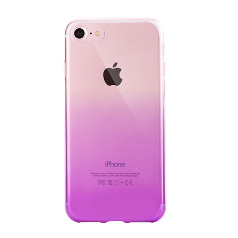 Coque Ultra Fine Transparente Souple Housse Etui Degrade G01 pour Apple iPhone 8 Violet