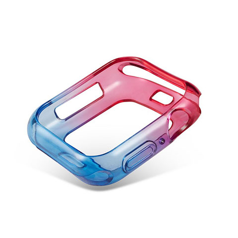 Coque Ultra Fine Transparente Souple Housse Etui Degrade G01 pour Apple iWatch 5 44mm Bleu Ciel