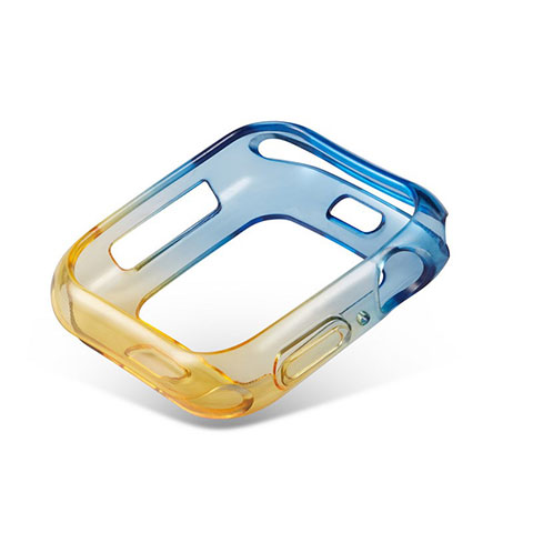 Coque Ultra Fine Transparente Souple Housse Etui Degrade G01 pour Apple iWatch 5 44mm Jaune