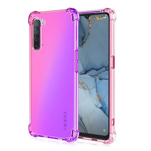 Coque Ultra Fine Transparente Souple Housse Etui Degrade G01 pour Oppo Find X2 Lite Rose