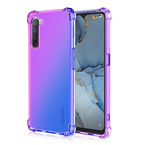 Coque Ultra Fine Transparente Souple Housse Etui Degrade G01 pour Oppo Find X2 Lite Violet