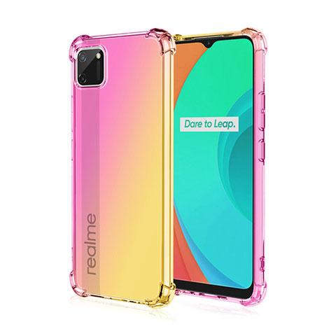 Coque Ultra Fine Transparente Souple Housse Etui Degrade G01 pour Realme C11 Jaune