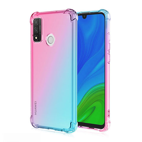 Coque Ultra Fine Transparente Souple Housse Etui Degrade H01 pour Huawei Nova Lite 3 Plus Cyan