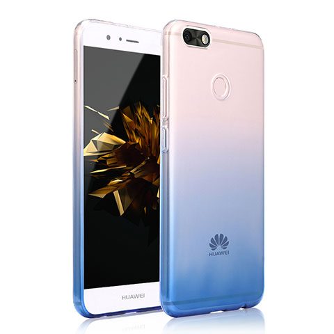 Coque Ultra Fine Transparente Souple Housse Etui Degrade pour Huawei P9 Lite Mini Bleu