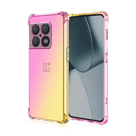 Coque Ultra Fine Transparente Souple Housse Etui Degrade pour OnePlus 10 Pro 5G Rose