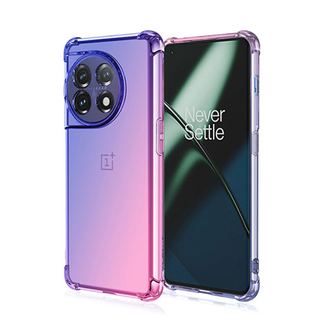 Coque Ultra Fine Transparente Souple Housse Etui Degrade pour OnePlus 11R 5G Violet Clair