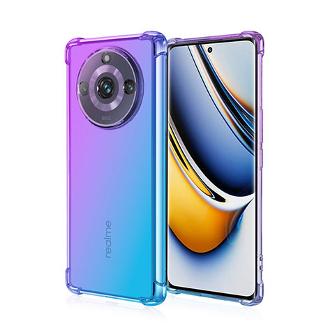 Coque Ultra Fine Transparente Souple Housse Etui Degrade pour Realme 11 Pro 5G Violet Clair