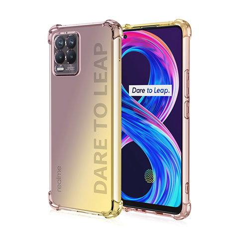 Coque Ultra Fine Transparente Souple Housse Etui Degrade pour Realme 8 Pro Jaune