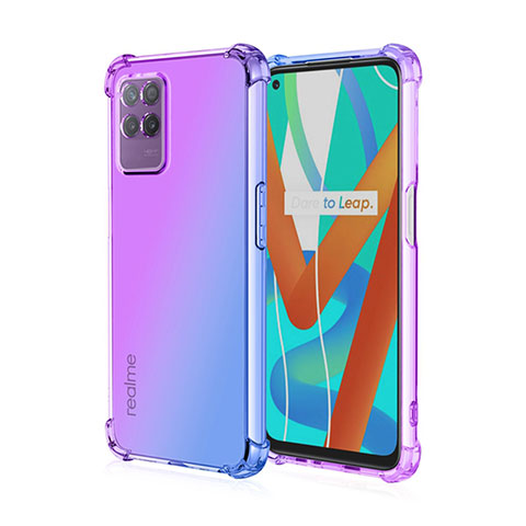 Coque Ultra Fine Transparente Souple Housse Etui Degrade pour Realme 8i Violet Clair