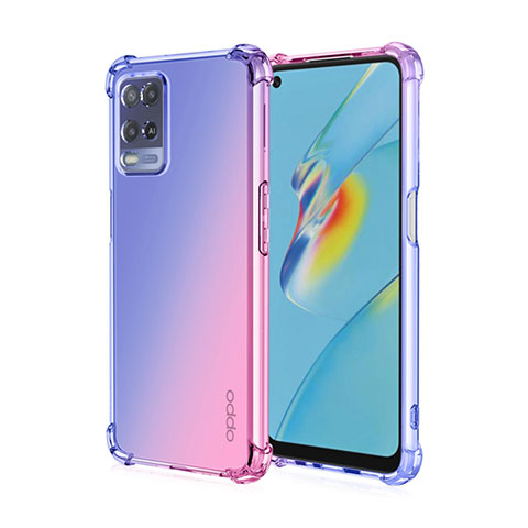 Coque Ultra Fine Transparente Souple Housse Etui Degrade pour Realme 8s 5G Bleu