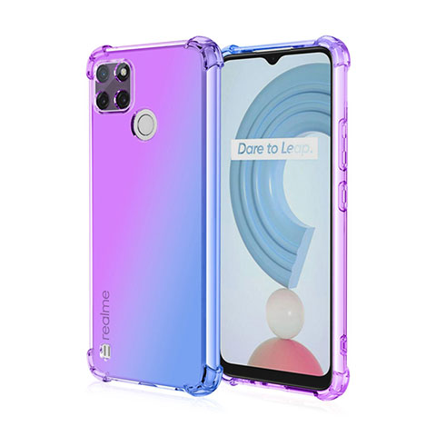 Coque Ultra Fine Transparente Souple Housse Etui Degrade pour Realme C21Y Violet Clair