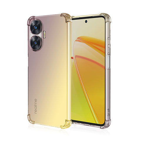 Coque Ultra Fine Transparente Souple Housse Etui Degrade pour Realme C55 Jaune