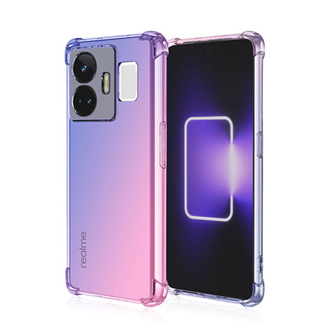 Coque Ultra Fine Transparente Souple Housse Etui Degrade pour Realme GT Neo6 5G Bleu