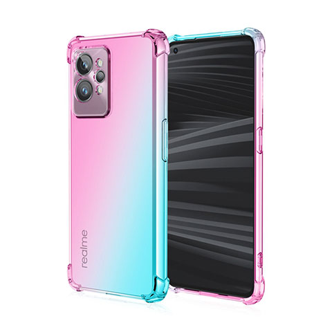 Coque Ultra Fine Transparente Souple Housse Etui Degrade pour Realme GT2 Pro 5G Cyan