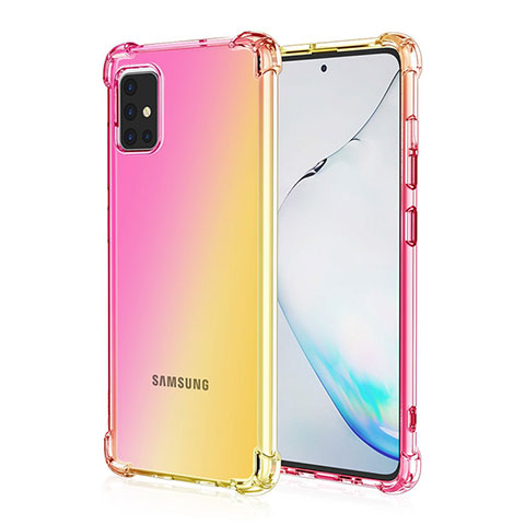 Coque Ultra Fine Transparente Souple Housse Etui Degrade pour Samsung Galaxy A51 4G Jaune