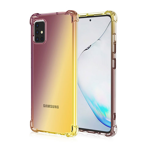 Coque Ultra Fine Transparente Souple Housse Etui Degrade pour Samsung Galaxy A51 4G Marron