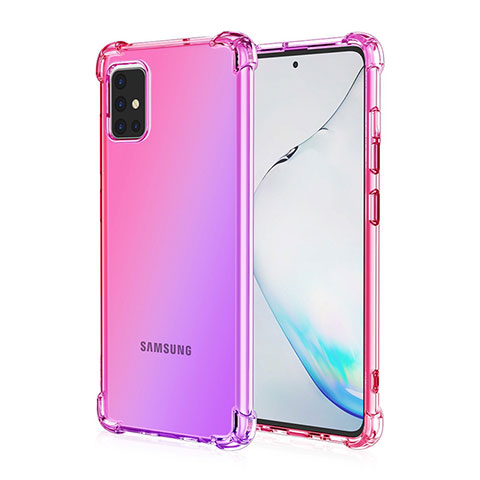 Coque Ultra Fine Transparente Souple Housse Etui Degrade pour Samsung Galaxy A51 4G Rose