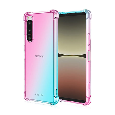 Coque Ultra Fine Transparente Souple Housse Etui Degrade pour Sony Xperia 1 II Bleu Ciel