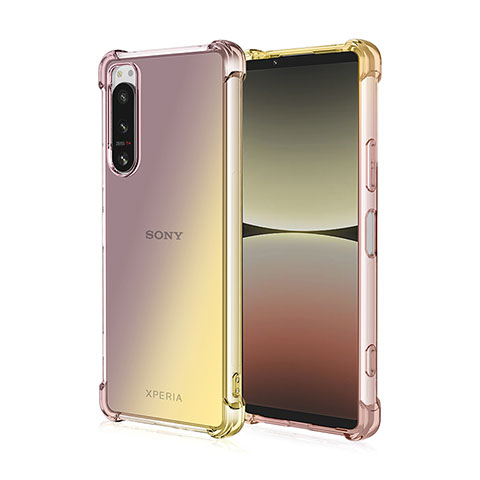 Coque Ultra Fine Transparente Souple Housse Etui Degrade pour Sony Xperia 5 II Or