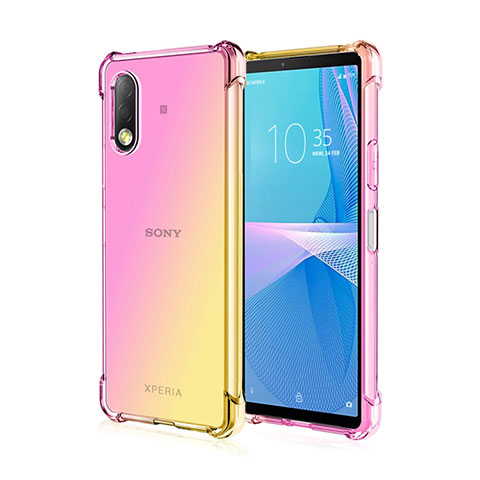 Coque Ultra Fine Transparente Souple Housse Etui Degrade pour Sony Xperia Ace II Jaune