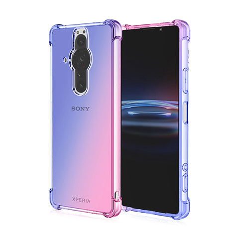 Coque Ultra Fine Transparente Souple Housse Etui Degrade pour Sony Xperia PRO-I Rose