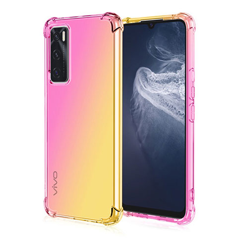 Coque Ultra Fine Transparente Souple Housse Etui Degrade pour Vivo V20 SE Jaune