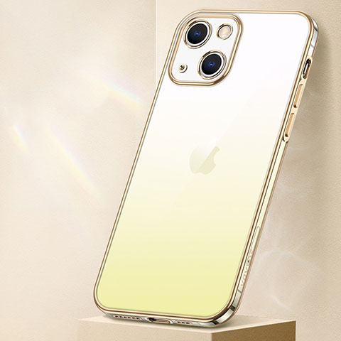 Coque Ultra Fine Transparente Souple Housse Etui Degrade S01 pour Apple iPhone 15 Jaune