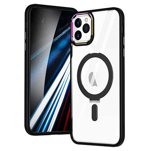 Coque Ultra Slim Silicone Souple Transparente avec Mag-Safe Magnetic Magnetique SD1 pour Apple iPhone 11 Pro Max Noir