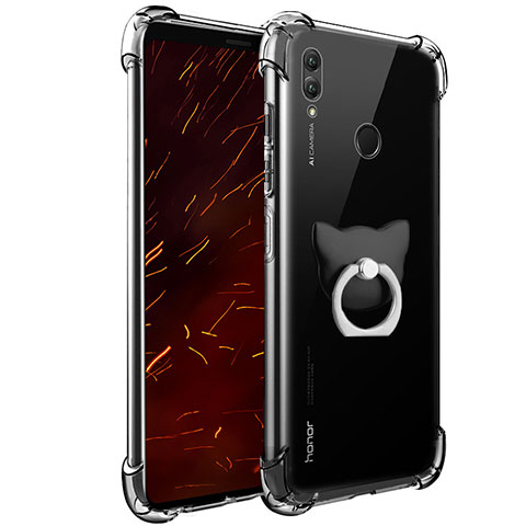 Coque Ultra Slim Silicone Souple Transparente avec Support Bague Anneau pour Huawei Honor Note 10 Clair