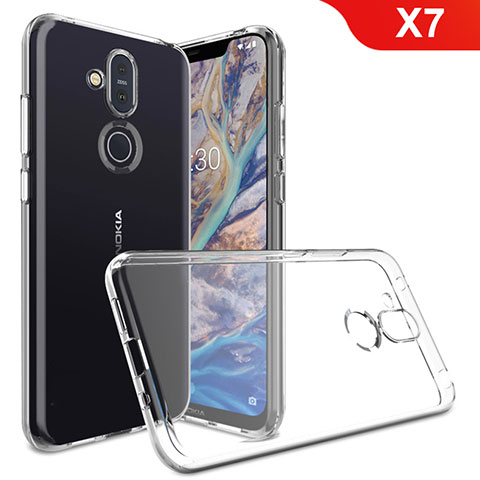 Coque Ultra Slim Silicone Souple Transparente pour Nokia X7 Clair