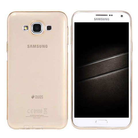 Coque Ultra Slim Silicone Souple Transparente pour Samsung Galaxy E7 SM-E700 E7000 Or