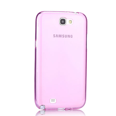 Coque Ultra Slim TPU Souple Transparente pour Samsung Galaxy Note 2 N7100 N7105 Rose