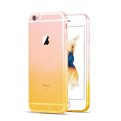 Coque Ultra Slim Transparente Souple Degrade pour Apple iPhone 6S Jaune