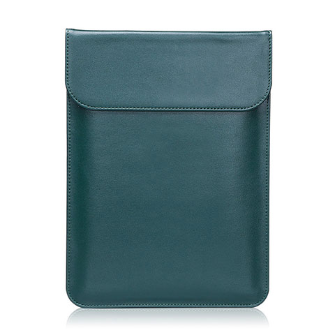 Double Pochette Housse Cuir L01 pour Huawei Matebook 13 (2020) Vert