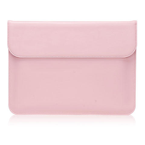 Double Pochette Housse Cuir L02 pour Huawei Honor MagicBook 15 Rose