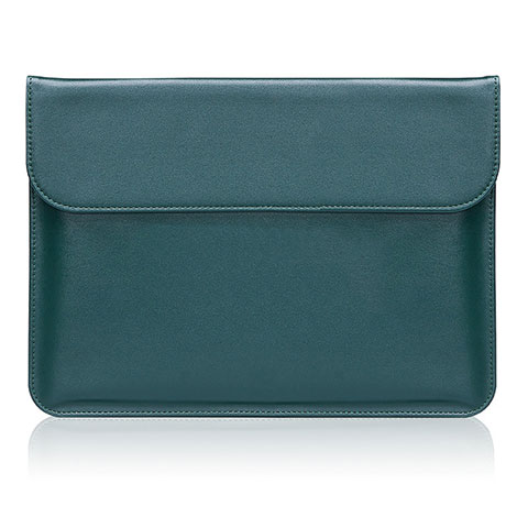 Double Pochette Housse Cuir L02 pour Huawei Honor MagicBook 15 Vert