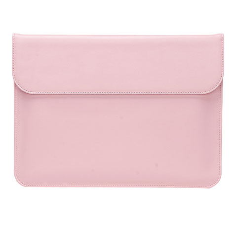 Double Pochette Housse Cuir L02 pour Huawei Honor MagicBook Pro (2020) 16.1 Rose