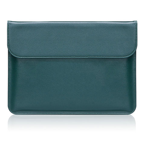 Double Pochette Housse Cuir L03 pour Huawei Matebook X Pro (2020) 13.9 Vert