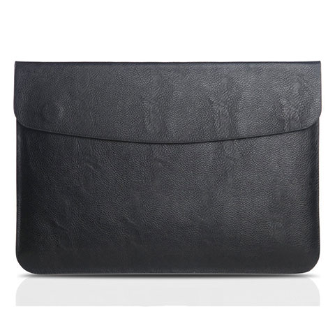 Double Pochette Housse Cuir L06 pour Apple MacBook Air 13.3 pouces (2018) Noir