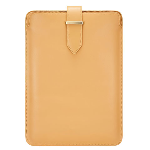 Double Pochette Housse Cuir L06 pour Huawei Matebook X Pro (2020) 13.9 Orange